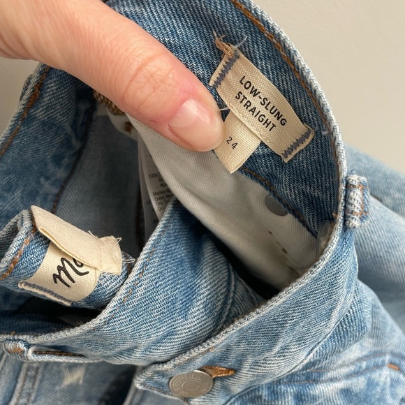 Madewell Low-Slung Straight Jeans - Light Wash - Size 24 - Picture 5 of 14
